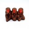 Japanese cute porcelain figurine of three wise monkeys 1950s