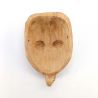 Petit Masque en bois sculpté, nô vintage, OKINA, le vieil homme, pièce unique