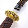 Kimura Brown Decorative Katana - 730mm Blade - Wooden Handle - Wooden Scabbard