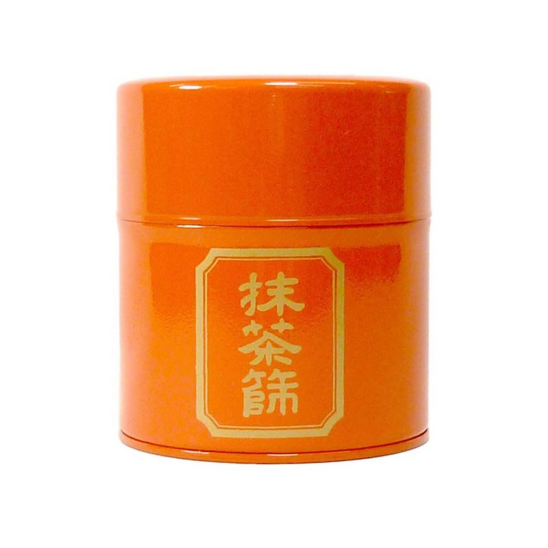 Japanese Orange Metal Tea Box, MATCHA BURUI, 150g