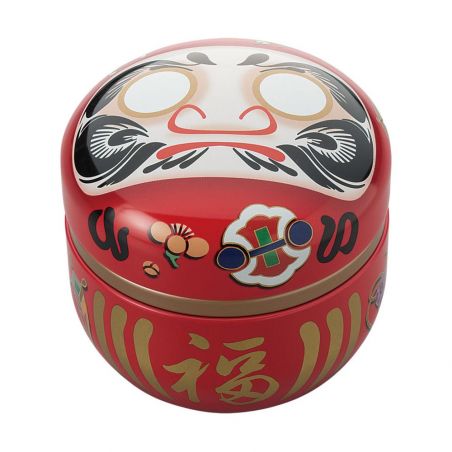 Carrito de té japonés de metal rojo, DARUMA, 150g