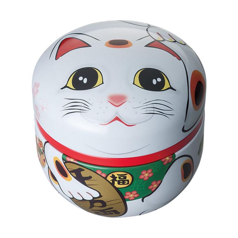 Carrito de té japonés de metal blanco, MANEKINEKO, 150 g