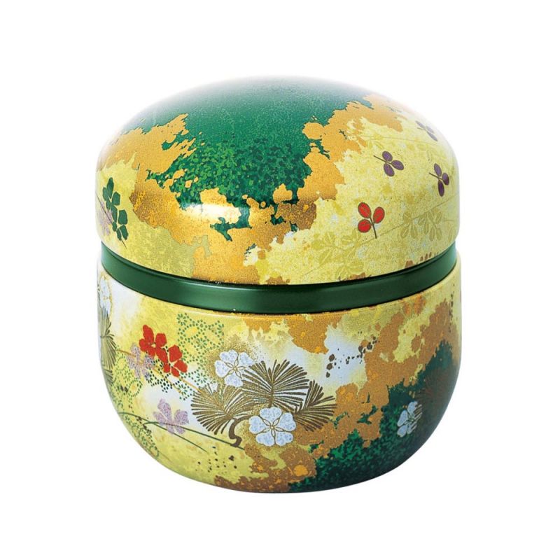 Carrito de té japonés de metal verde, SUZUKO HANAZOROE, 150 g