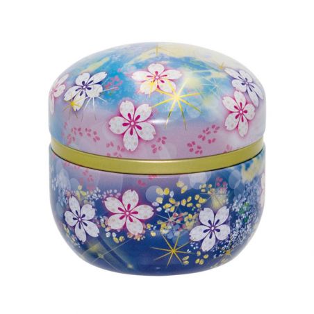 Japanese blue metal tea caddy, SUZUKO VIDRO, 150gr