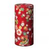 Boîte à thé japonaise rouge en papier washi - HANAYOSE - 200gr