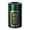 Large Japanese green metal tea caddy, OMEICHA KURO, 1 Kg