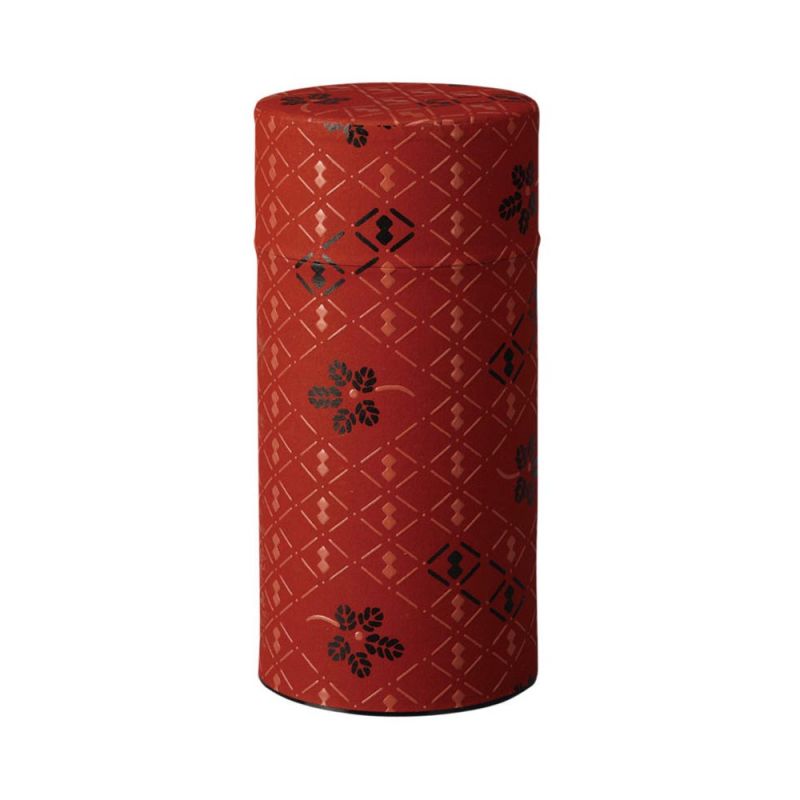 Caja de té japonesa roja y negra en papel washi - AKA SAKURA - 200gr