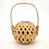 Decorative Japanese soliflore vase in bamboo, Temawari Ichirin