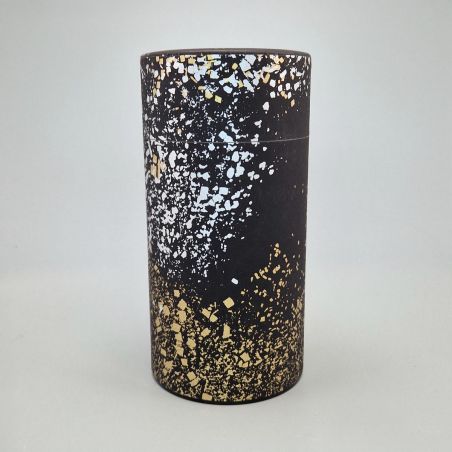 Caja de té japonesa negra en papel washi - HOSHI - 200gr