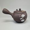 Tokoname Teapot 350cc Black - White Plum Blossom