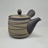 Tokoname Teapot 410cc - Green, Black Line - Japanese Craftsmanship