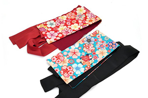 2 ceintures pour kimono femme, de aux motifs de fleurs de multiple couleur